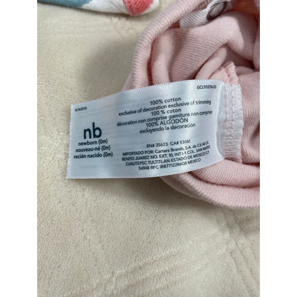 Carter’s Newborn Baby Girl Outfit Bundle Butterfly Hearts NB